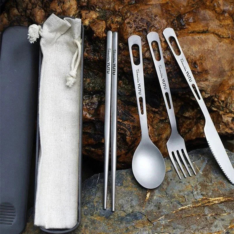 Titanium Camping Tableware Kit